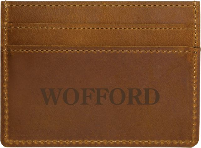 Wofford College Leather Card Holder