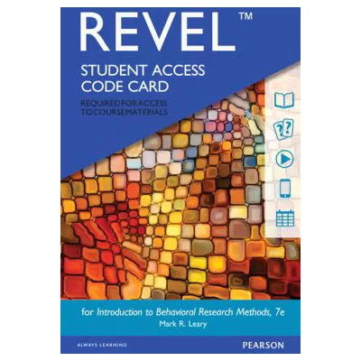 Revel Access Code for Introduction to Behavioral Research Methods